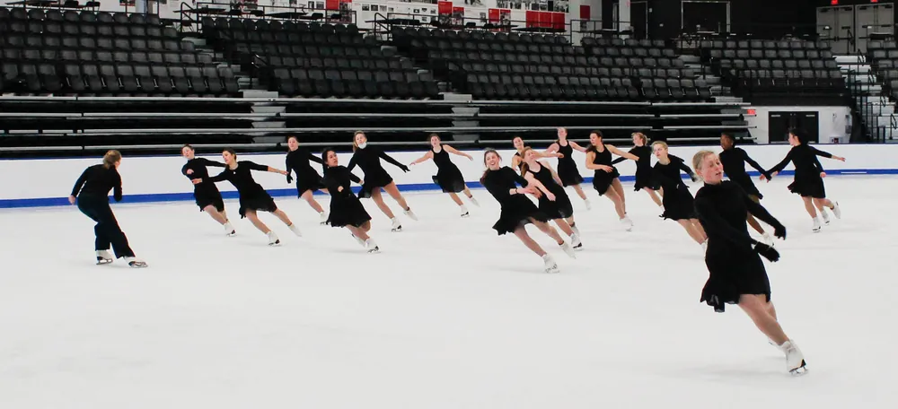 Synchronized skating teaching moment