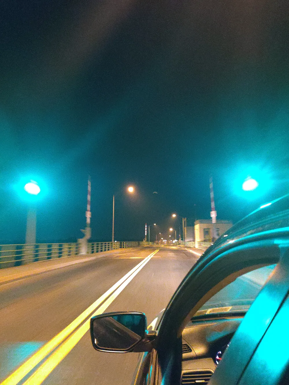 Suffolk County bridge at night